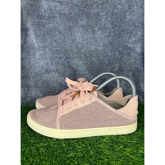 OluKai Shoes - OluKai Women’s Casual Sneakers Pink Mesh Suede Lace-Up Shoes Size US 8